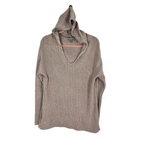 Barefoot Dreams Hoodie Sweater M Tan Cozy Chic Lite Soft Comfy Loungewear Chic